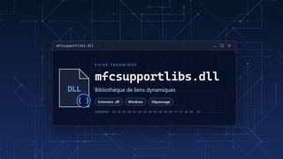 Visuel technique du fichier mfcsupportlibs.dll, bibliothèque de liens dynamiques de Windows