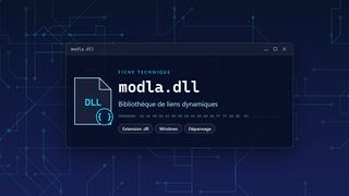 Visuel technique du fichier modla.dll, bibliothèque de liens dynamiques de Windows