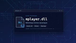 Visuel technique du fichier mplayer.dll, bibliothèque de liens dynamiques de Windows