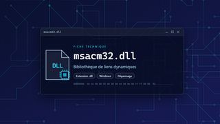 Visuel technique du fichier msacm32.dll, bibliothèque de liens dynamiques de Windows