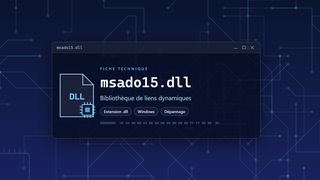 Visuel technique du fichier msado15.dll, bibliothèque de liens dynamiques de Windows