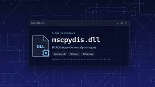 Visuel technique du fichier mscpydis.dll, bibliothèque de liens dynamiques de Windows