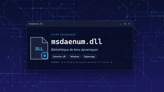 Visuel technique du fichier msdaenum.dll, bibliothèque de liens dynamiques de Windows