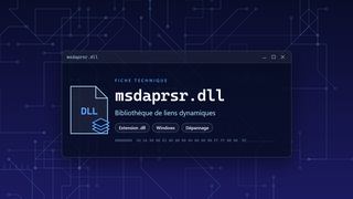 Visuel technique du fichier msdaprsr.dll, bibliothèque de liens dynamiques de Windows