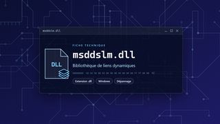 Visuel technique du fichier msddslm.dll, bibliothèque de liens dynamiques de Windows