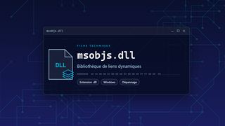 Visuel technique du fichier msobjs.dll, bibliothèque de liens dynamiques de Windows