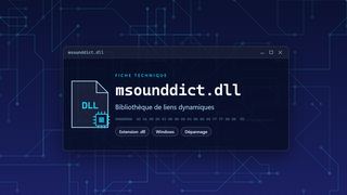 Visuel technique du fichier msounddict.dll, bibliothèque de liens dynamiques de Windows