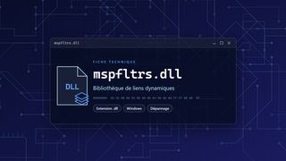 Visuel technique du fichier mspfltrs.dll, bibliothèque de liens dynamiques de Windows
