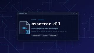 Visuel technique du fichier msserror.dll, bibliothèque de liens dynamiques de Windows