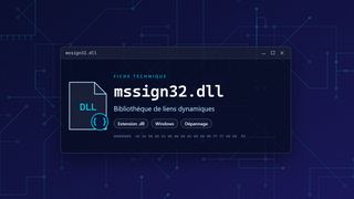 Visuel technique du fichier mssign32.dll, bibliothèque de liens dynamiques de Windows
