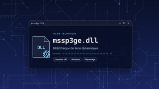 Visuel technique du fichier mssp3ge.dll, bibliothèque de liens dynamiques de Windows