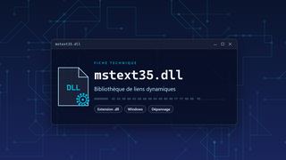 Visuel technique du fichier mstext35.dll, bibliothèque de liens dynamiques de Windows
