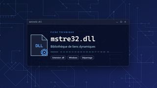 Visuel technique du fichier mstre32.dll, bibliothèque de liens dynamiques de Windows