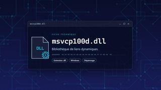 Visuel technique du fichier msvcp100d.dll, bibliothèque de liens dynamiques de Windows