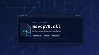 Visuel technique du fichier msvcp70.dll, bibliothèque de liens dynamiques de Windows