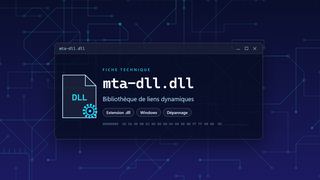 Visuel technique du fichier mta-dll.dll, bibliothèque de liens dynamiques de Windows