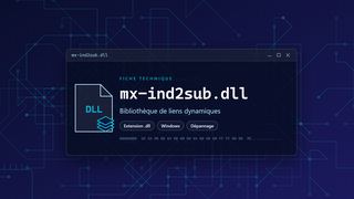 Visuel technique du fichier mx-ind2sub.dll, bibliothèque de liens dynamiques de Windows