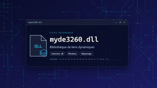 Visuel technique du fichier myde3260.dll, bibliothèque de liens dynamiques de Windows