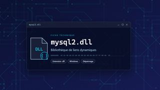 Visuel technique du fichier mysql2.dll, bibliothèque de liens dynamiques de Windows