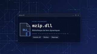Visuel technique du fichier mzip.dll, bibliothèque de liens dynamiques de Windows