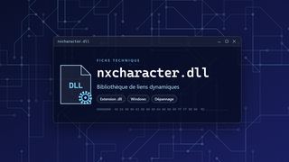 Visuel technique du fichier nxcharacter.dll, bibliothèque de liens dynamiques de Windows