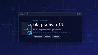 Visuel technique du fichier objpscnv.dll, bibliothèque de liens dynamiques de Windows