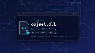 Visuel technique du fichier objsel.dll, bibliothèque de liens dynamiques de Windows