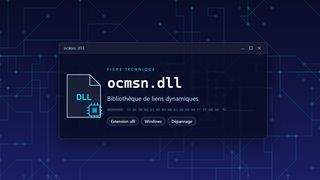 Visuel technique du fichier ocmsn.dll, bibliothèque de liens dynamiques de Windows