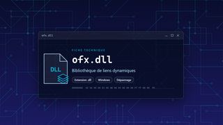 Visuel technique du fichier ofx.dll, bibliothèque de liens dynamiques de Windows