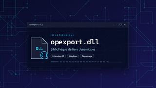 Visuel technique du fichier opexport.dll, bibliothèque de liens dynamiques de Windows