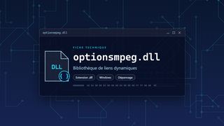 Visuel technique du fichier optionsmpeg.dll, bibliothèque de liens dynamiques de Windows