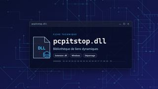 Visuel technique du fichier pcpitstop.dll, bibliothèque de liens dynamiques de Windows