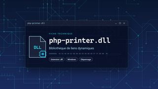 Visuel technique du fichier php-printer.dll, bibliothèque de liens dynamiques de Windows
