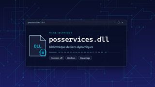 Visuel technique du fichier posservices.dll, bibliothèque de liens dynamiques de Windows