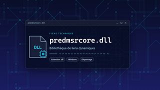 Visuel technique du fichier predmsrcore.dll, bibliothèque de liens dynamiques de Windows