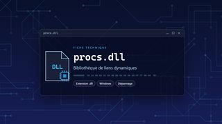 Visuel technique du fichier procs.dll, bibliothèque de liens dynamiques de Windows