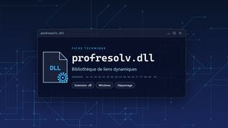 Visuel technique du fichier profresolv.dll, bibliothèque de liens dynamiques de Windows