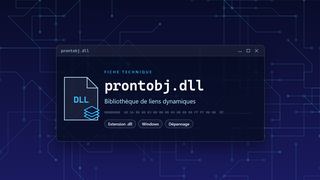 Visuel technique du fichier prontobj.dll, bibliothèque de liens dynamiques de Windows