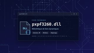 Visuel technique du fichier pxpf3260.dll, bibliothèque de liens dynamiques de Windows