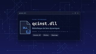 Visuel technique du fichier qcinst.dll, bibliothèque de liens dynamiques de Windows