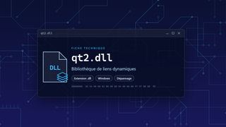 Visuel technique du fichier qt2.dll, bibliothèque de liens dynamiques de Windows