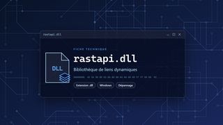 Visuel technique du fichier rastapi.dll, bibliothèque de liens dynamiques de Windows