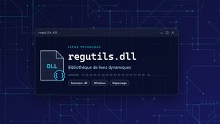 Visuel technique du fichier regutils.dll, bibliothèque de liens dynamiques de Windows