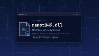 Visuel technique du fichier remot049.dll, bibliothèque de liens dynamiques de Windows