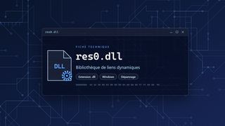 Visuel technique du fichier res0.dll, bibliothèque de liens dynamiques de Windows