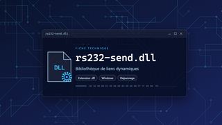 Visuel technique du fichier rs232-send.dll, bibliothèque de liens dynamiques de Windows