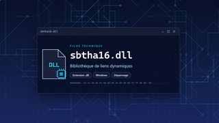 Visuel technique du fichier sbtha16.dll, bibliothèque de liens dynamiques de Windows