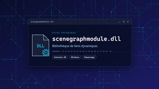 Visuel technique du fichier scenegraphmodule.dll, bibliothèque de liens dynamiques de Windows