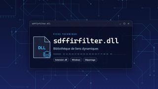Visuel technique du fichier sdffirfilter.dll, bibliothèque de liens dynamiques de Windows