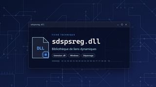 Visuel technique du fichier sdspsreg.dll, bibliothèque de liens dynamiques de Windows